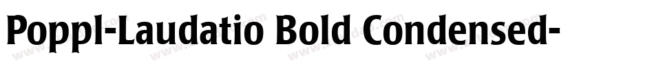 Poppl-Laudatio Bold Condensed字体转换